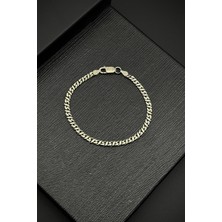Frnch 925 Ayar Gümüş Italyan Model Gümüş Renk Erkek Bileklik FRJ12246-3246-A