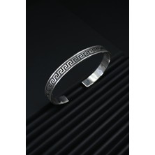 Frnch 925 Ayar Gümüş Italyan Model Gümüş Renk Erkek Bileklik FRJ12170-3170-A5