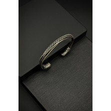 Frnch 925 Ayar Gümüş Italyan Model Gümüş Renk Erkek Bileklik FRJ12233-3233-A