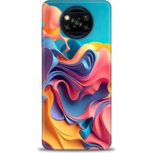 Xiaomi Poco X3 Nfc Kılıf Hd Baskılı Kılıf - Renkli Su + 9h Nano Ekran Koruyucu