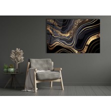 Home Dekors Soyut Siyah Gold Mermer Desen Cam Tablo Ev Ofis Salon,  Büyük Tablo Dekor