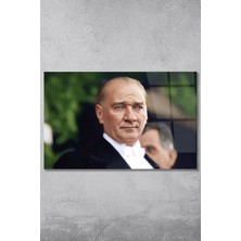Home Dekors Atatürk Portresi Cam Tablo Ev Ofis Salon Duvar Dekoru,  Büyük Tablo Dekor