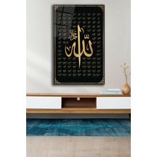 Home Dekors Allah'ın 99 Ismi Dini Cam Tablo, Ev Ofis Duvar Dekoru,  Büyük Tablo Dekor