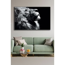 Home Dekors Aslan Cam Tablo Ev Ofis Salon Dekoru  Büyük Tablo