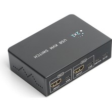 Dark 2x HDMI 4x USB Kvm Switch 4k/30 HZ(DK-AC-KVMHD01)