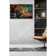 Home Dekors Jaguar Cam Tablo, Aslan Kaplan Ev Ofis Duvar Dekoru,  Büyük Cam Tablo