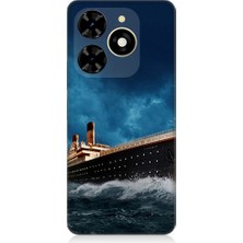 Teknomeg Tecno Spark 20C Uyumlu Fırtınalı Gemi  Desenli Silikon Kılıf