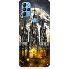 Teknomeg General Mobile GM21 Pro Uyumlu Ay ve Katedral  Desenli Silikon Kılıf