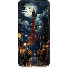 Teknomeg Huawei Honor 8c Uyumlu Paris Sokakları  Desenli Silikon Kılıf