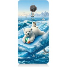 Teknomeg General Mobile Gm5 Plus Uyumlu Buzda Ayı  Desenli Silikon Kılıf
