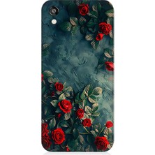 Teknomeg Huawei Honor 8s Uyumlu Kırmızı Güller  Desenli Silikon Kılıf