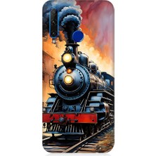 Teknomeg Huawei Honor 20 Lite Uyumlu Buharlı Tren  Desenli Silikon Kılıf