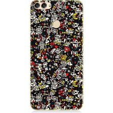 Teknomeg Huawei P Smart Uyumlu Küçük Figürler  Desenli Silikon Kılıf