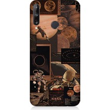 Teknomeg Huawei P40 Lite E Uyumlu Uzay Posterleri  Desenli Silikon Kılıf
