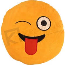 Wellmop Dekoratif Minder Dil Çıkaran Emoji Yastık Kutulu 40 x 40