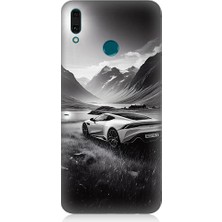 Teknomeg Huawei Y7 2018 Uyumlu Dağ Yolunda Araba  Desenli Silikon Kılıf
