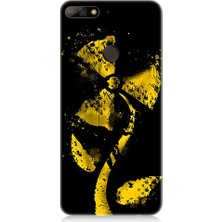 Teknomeg Huawei Y7 2018 Uyumlu Rüzgar Gülü  Desenli Silikon Kılıf