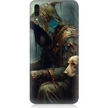 Teknomeg Huawei Y7 2018 Uyumlu Hüzünlü Adam  Desenli Silikon Kılıf