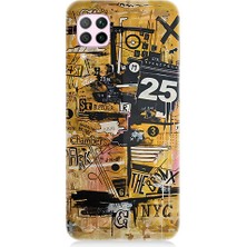 Teknomeg Huawei P40 Lite Uyumlu Karma Grafik  Desenli Silikon Kılıf