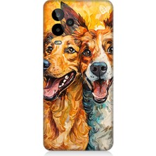 Teknomeg General Mobile GM24 Pro Uyumlu Mutlu Köpekler  Desenli Silikon Kılıf