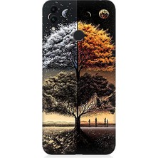 Teknomeg Huawei Honor 8c Uyumlu Gece ve Gündüz  Desenli Silikon Kılıf
