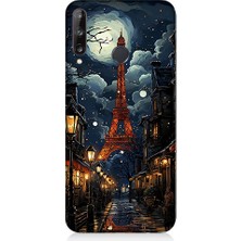 Teknomeg Huawei P40 Lite E Uyumlu Paris Sokakları  Desenli Silikon Kılıf