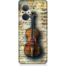 Teknomeg Huawei Nova 9 Se Uyumlu Eski Keman  Desenli Silikon Kılıf