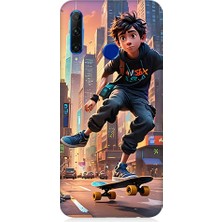 Teknomeg Huawei Honor 20 Lite Uyumlu Kaykay Çocuğu  Desenli Silikon Kılıf