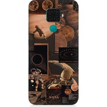 Teknomeg Huawei Mate 30 Lite Uyumlu Uzay Posterleri  Desenli Silikon Kılıf