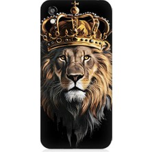 Teknomeg Huawei Honor 8s Uyumlu Taçlı Aslan  Desenli Silikon Kılıf
