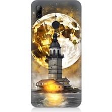 Teknomeg Huawei P Smart 2019 Uyumlu Kız Kulesi  Desenli Silikon Kılıf