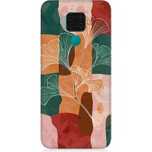 Teknomeg Huawei Mate 30 Lite Uyumlu Soyut Yapraklar  Desenli Silikon Kılıf
