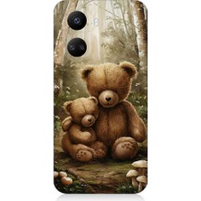 Teknomeg Huawei Nova 10 Se Uyumlu Teddy Ayılar  Desenli Silikon Kılıf