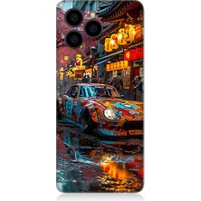 Teknomeg Omix X6 Uyumlu Renkli Araba  Desenli Silikon Kılıf