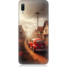Teknomeg Huawei Y6 2019 Uyumlu Köy Yolu  Desenli Silikon Kılıf