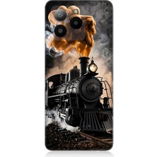 Teknomeg Omix X7 Uyumlu Kara Tren  Desenli Silikon Kılıf