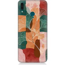 Teknomeg Huawei Y7 2018 Uyumlu Soyut Yapraklar  Desenli Silikon Kılıf