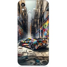 Teknomeg Huawei Honor 8s Uyumlu Renkli Grafiti  Desenli Silikon Kılıf