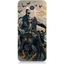 Teknomeg General Mobile Gm8 Uyumlu Iskelet Motosiklet  Desenli Silikon Kılıf