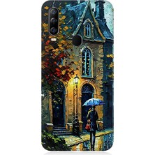Teknomeg General Mobile GM20 Pro Uyumlu Sonbahar Evi  Desenli Silikon Kılıf