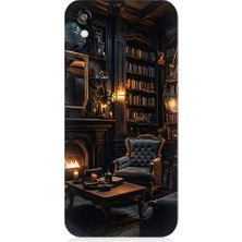 Teknomeg Huawei Honor 8s Uyumlu Kütüphane Odası  Desenli Silikon Kılıf