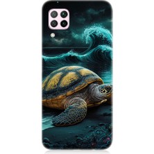 Teknomeg Huawei P40 Lite Uyumlu Deniz Kaplumbağası  Desenli Silikon Kılıf