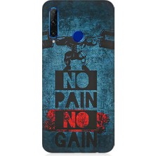 Teknomeg Huawei Honor 20 Lite Uyumlu No Pain, No Gain  Desenli Silikon Kılıf