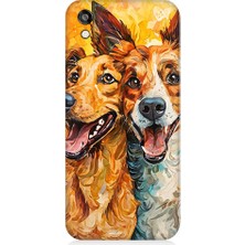 Teknomeg Huawei Honor 8s Uyumlu Mutlu Köpekler  Desenli Silikon Kılıf