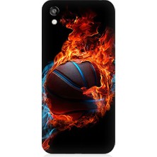 Teknomeg Huawei Honor 8s Uyumlu Ateşli Basketbol  Desenli Silikon Kılıf