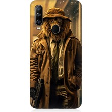 Teknomeg General Mobile GM20 Pro Uyumlu Aslan Dedektif  Desenli Silikon Kılıf