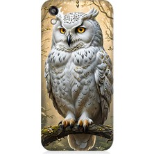 Teknomeg Huawei Honor 8s Uyumlu Beyaz Baykuş  Desenli Silikon Kılıf