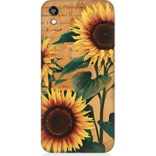 Teknomeg Huawei Honor 8s Uyumlu Ayçiçekleri  Desenli Silikon Kılıf