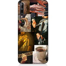 Teknomeg Huawei P40 Lite E Uyumlu Sanat Kolleksiyonu  Desenli Silikon Kılıf