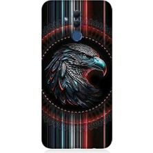 Teknomeg Huawei Mate 20 Lite Uyumlu Kartal Baş  Desenli Silikon Kılıf